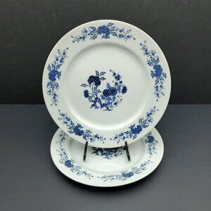 Lennold Blue Meissen Dinner Plates Blue Floral Meissen Onion Japanese Plates